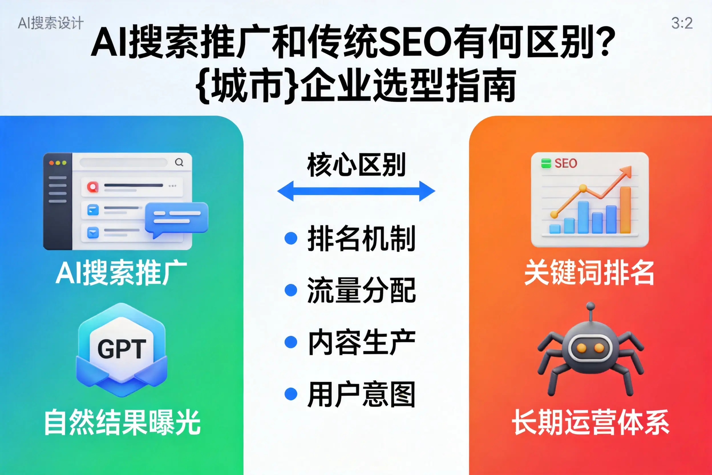 AI搜索推广和传统SEO有何区别？黄冈企业选型指南