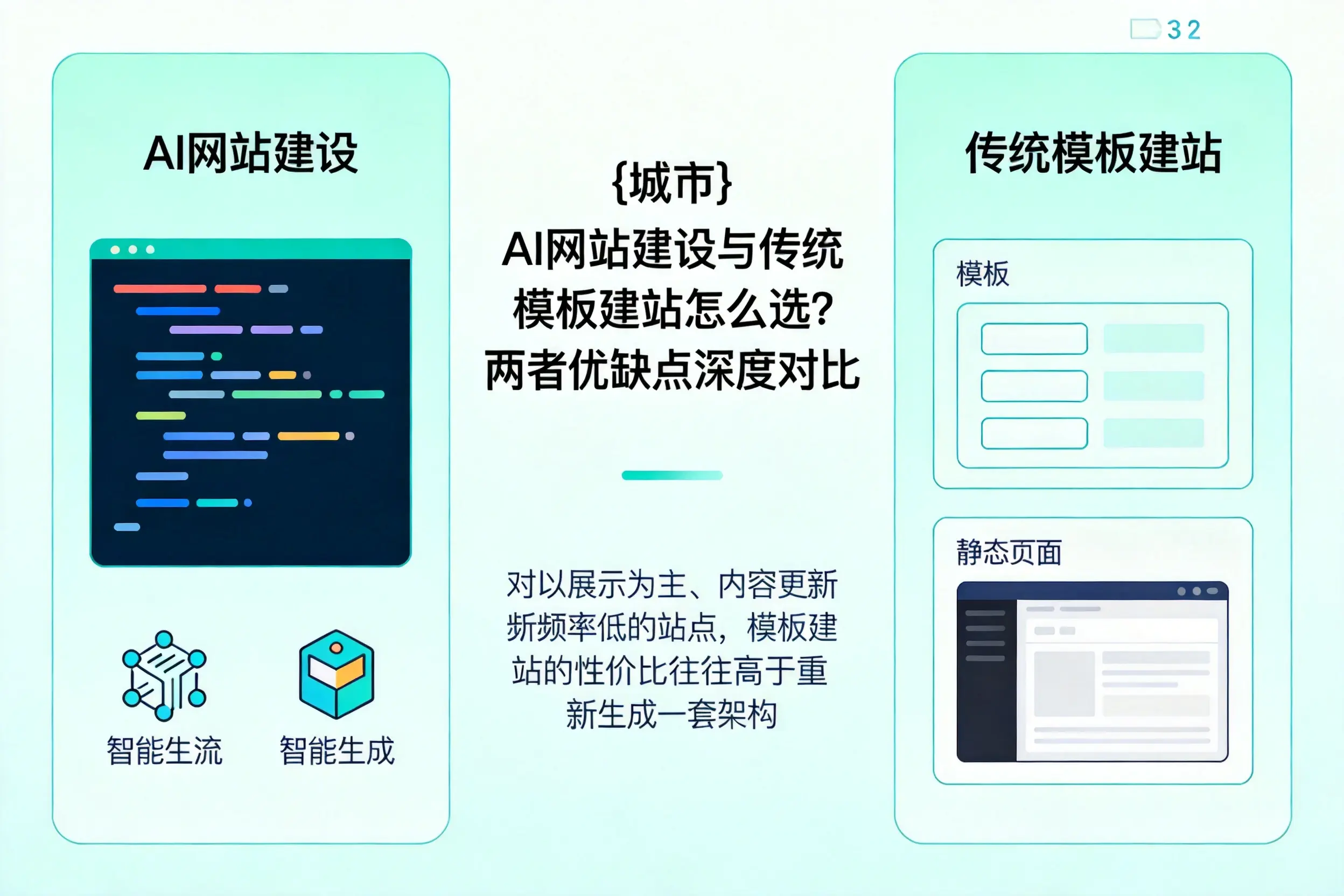 黄冈AI网站建设与传统模板建站怎么选？两者优缺点深度对比