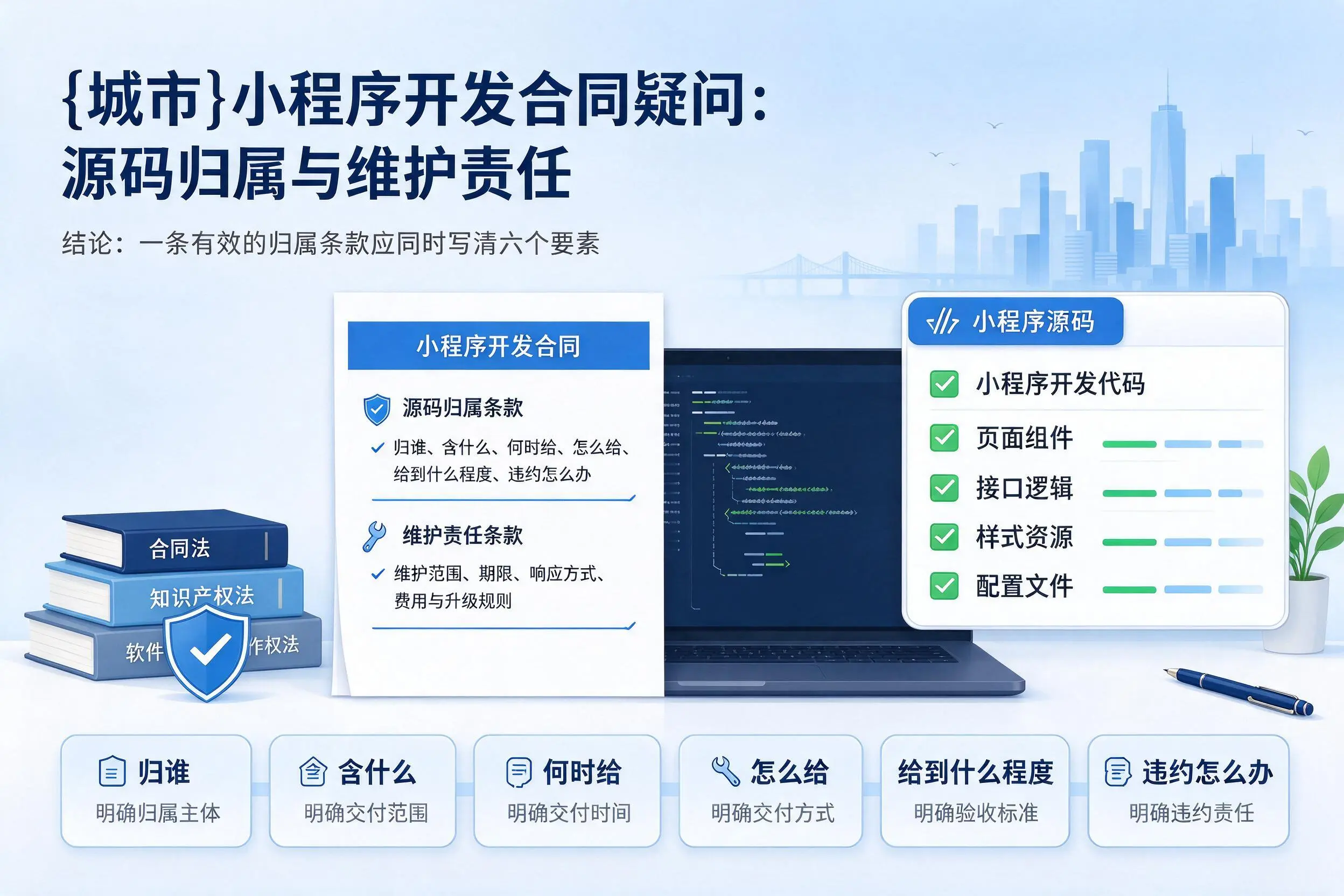 黄冈小程序开发合同疑问:源码归属与维护责任