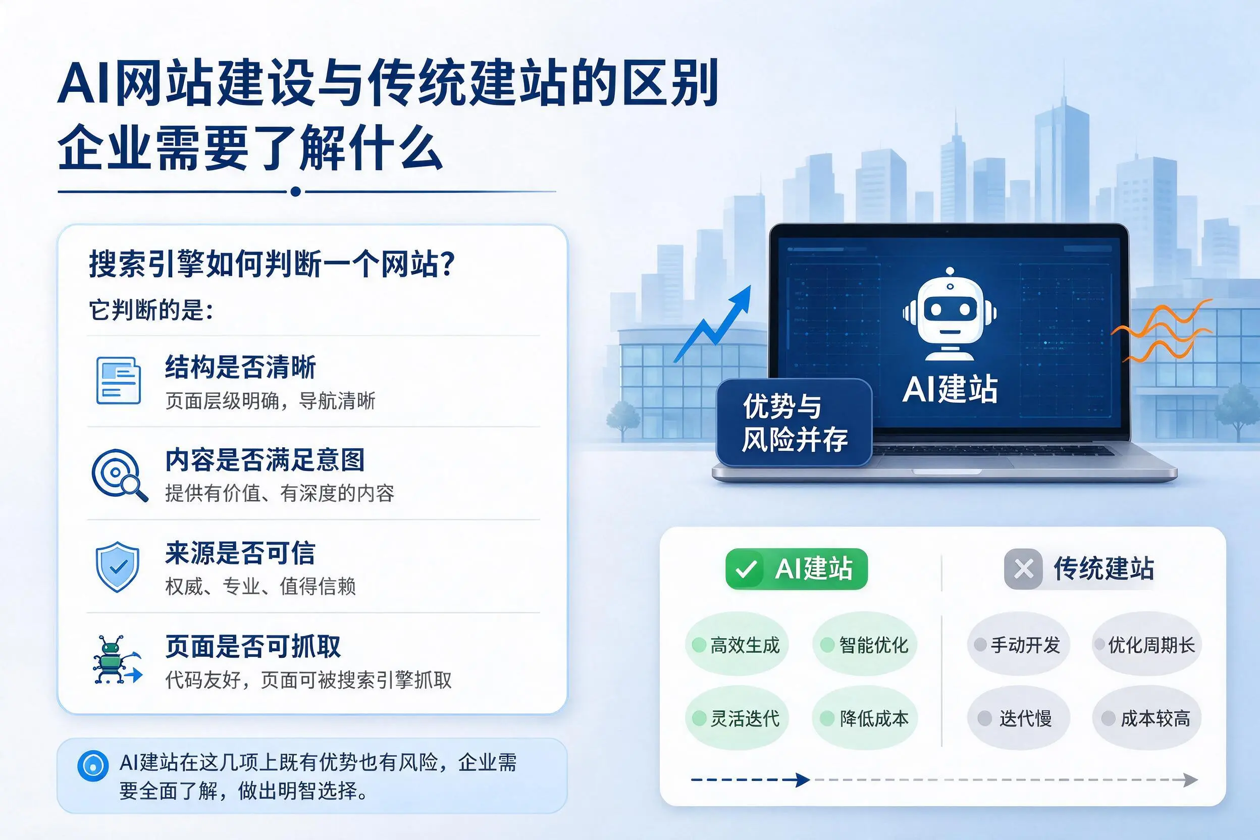 AI网站建设与传统建站的区别，黄冈企业需要了解什么