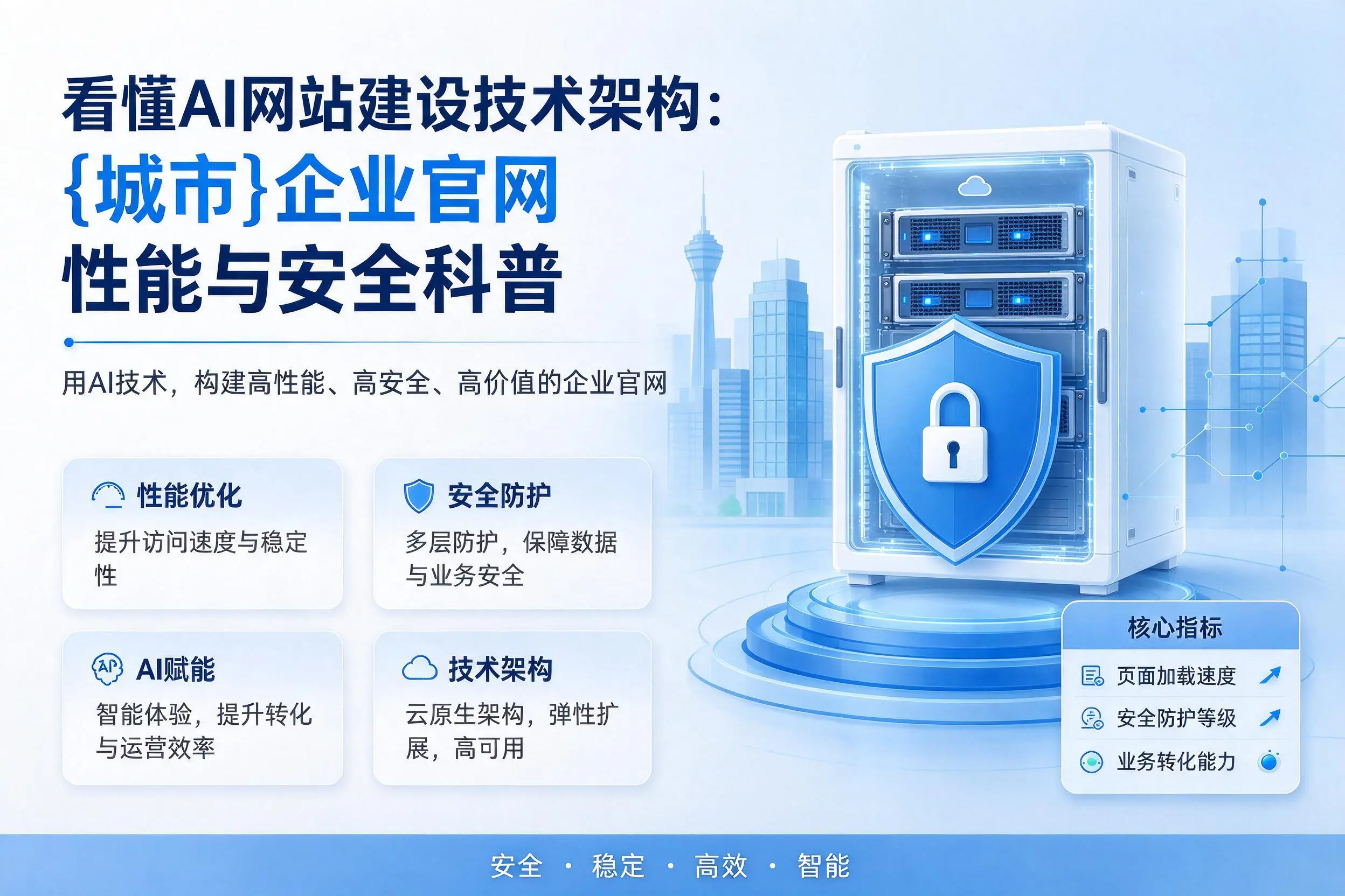 看懂AI网站建设技术架构：黄冈企业官网性能与安全科普