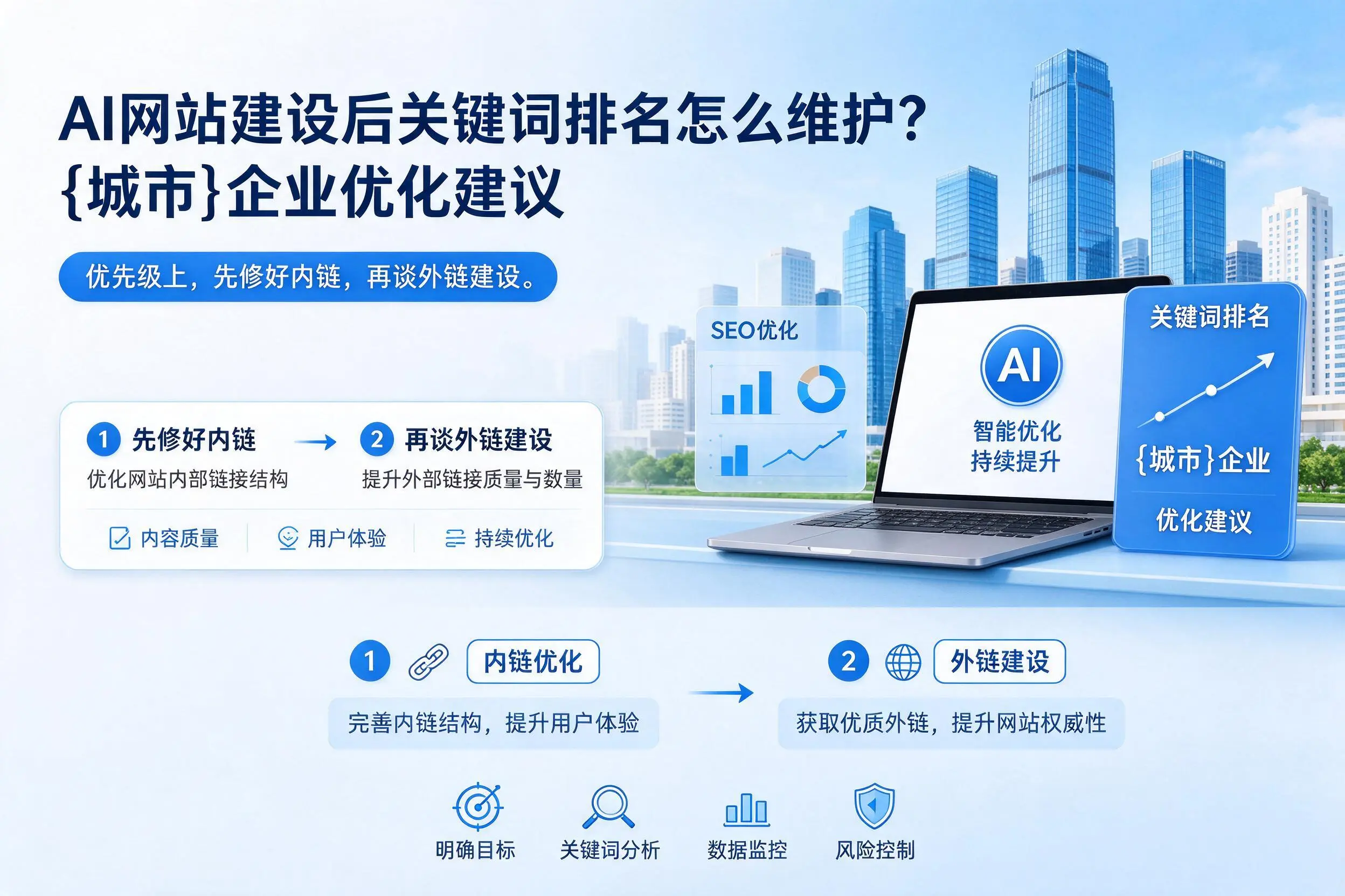 AI网站建设后关键词排名怎么维护?黄冈企业优化建议