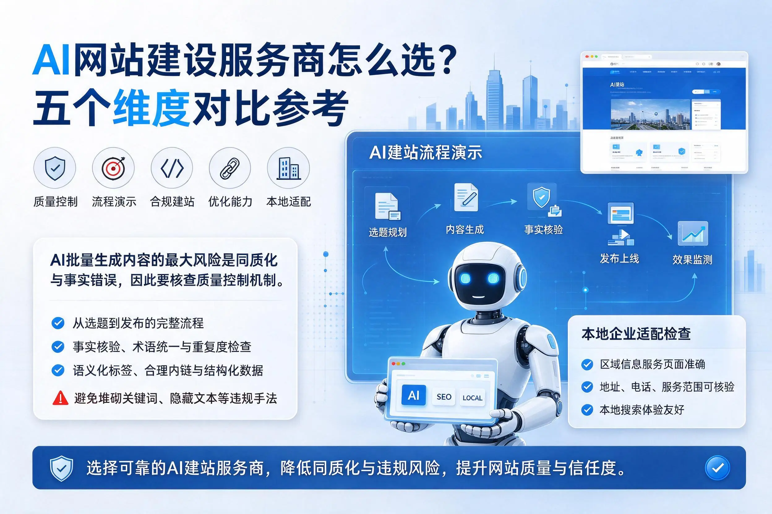 黄冈AI网站建设服务商怎么选？五个维度对比参考