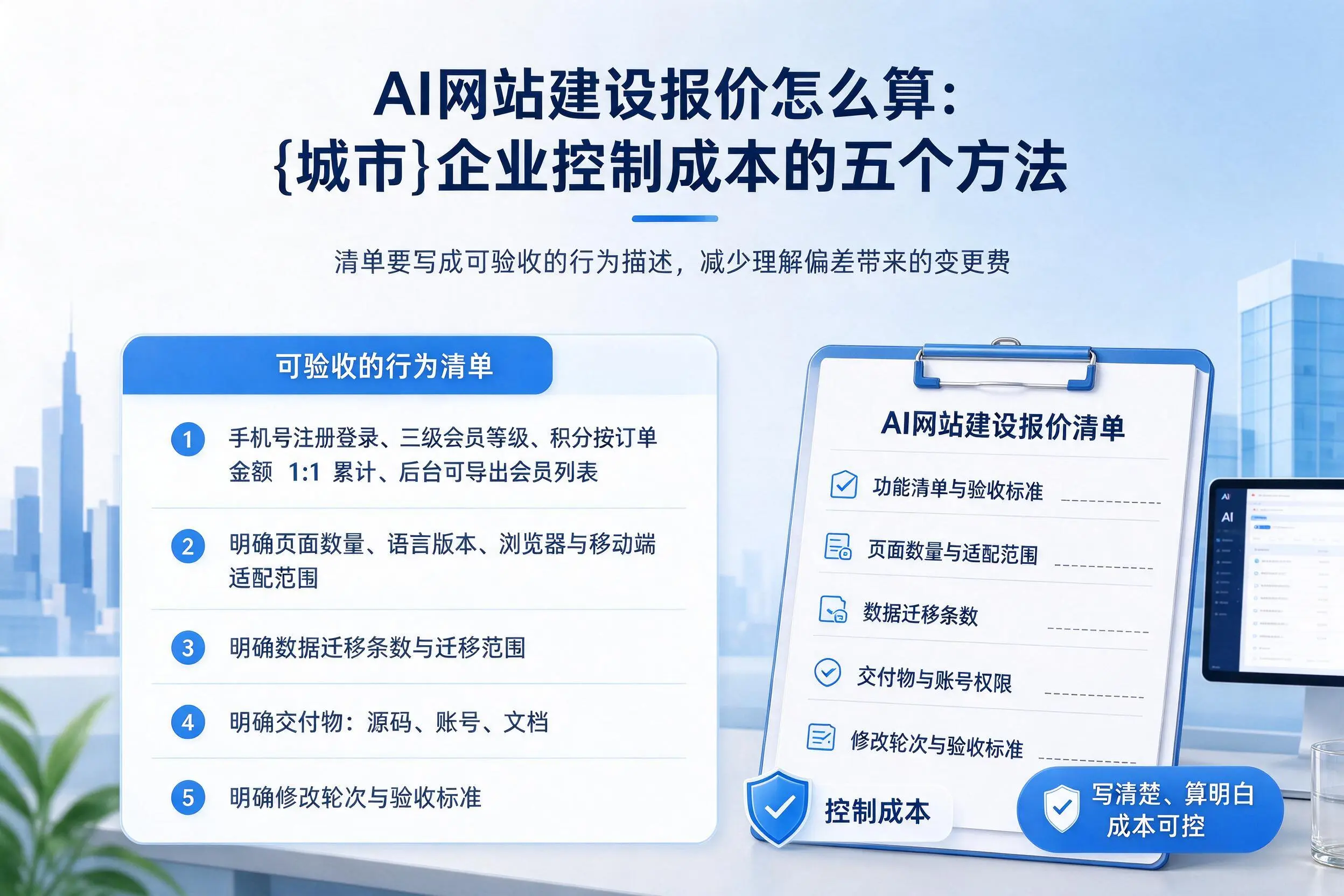 AI网站建设报价怎么算:黄冈企业控制成本的五个方法
